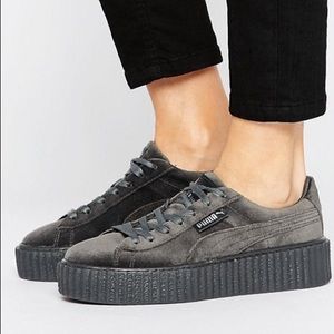 BRAND NEW!Puma x Fenty Velvet Creepers in Grey